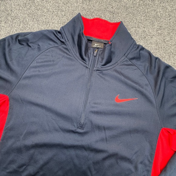 Nike Other - Nike Elite 1/4 Zip Pullover Mens Medium Navy Blue Dri-FIT Training Running READ